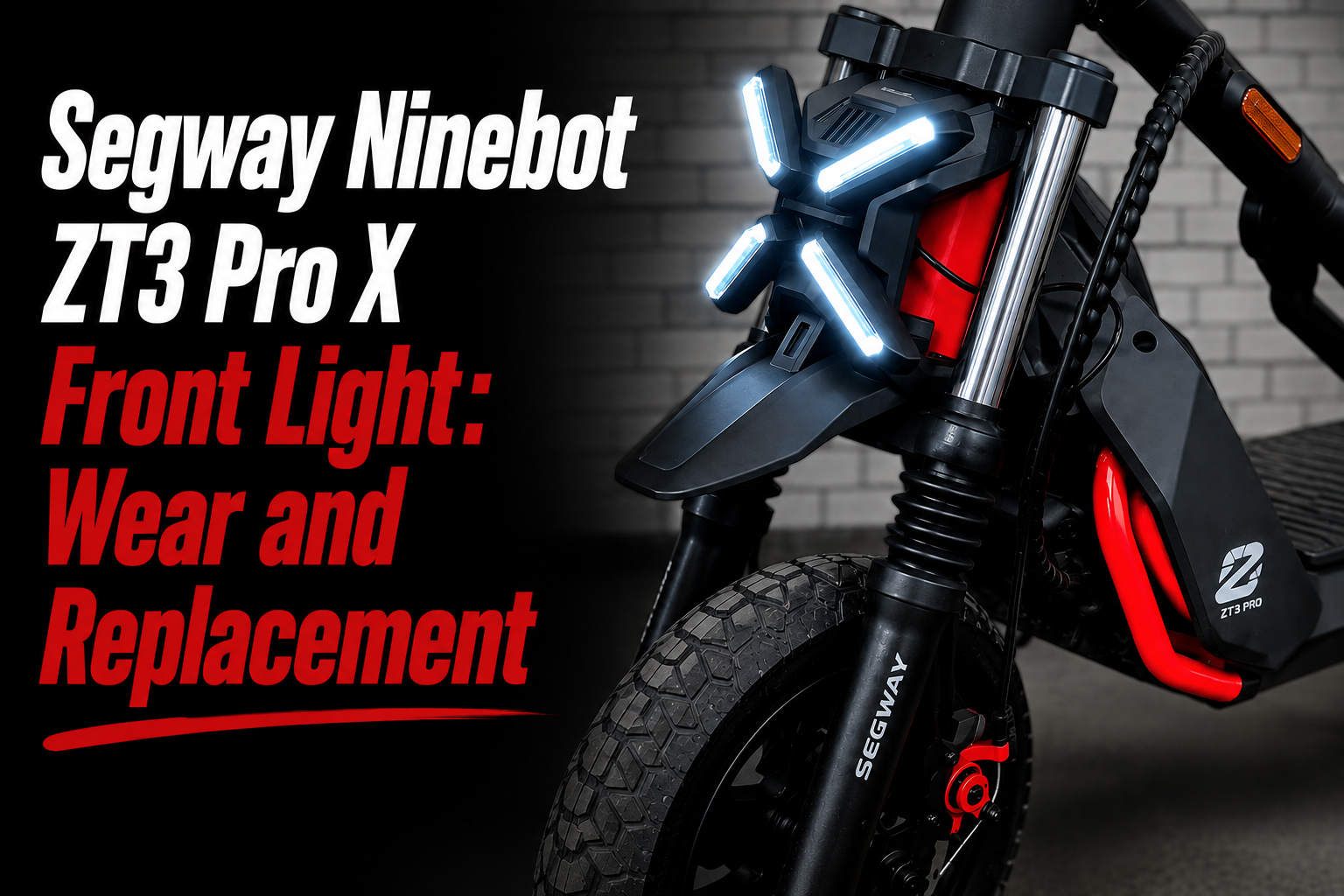 Segway Ninebot ZT3 Pro X Front Light: Wear and Replacement